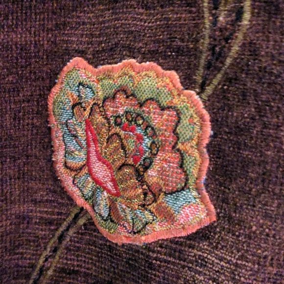 Vintage Velour Embroidered & Quilted Jacket - Picture 3 of 7